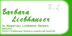 barbara liebhauser business card